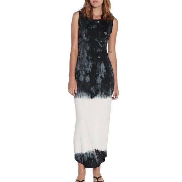 RAQUEL ALLEGRA Jersey Rib Column Tie-Dye Maxi Midi Tank Dress SSENSE 0 XS $325 - Picture 2 of 11